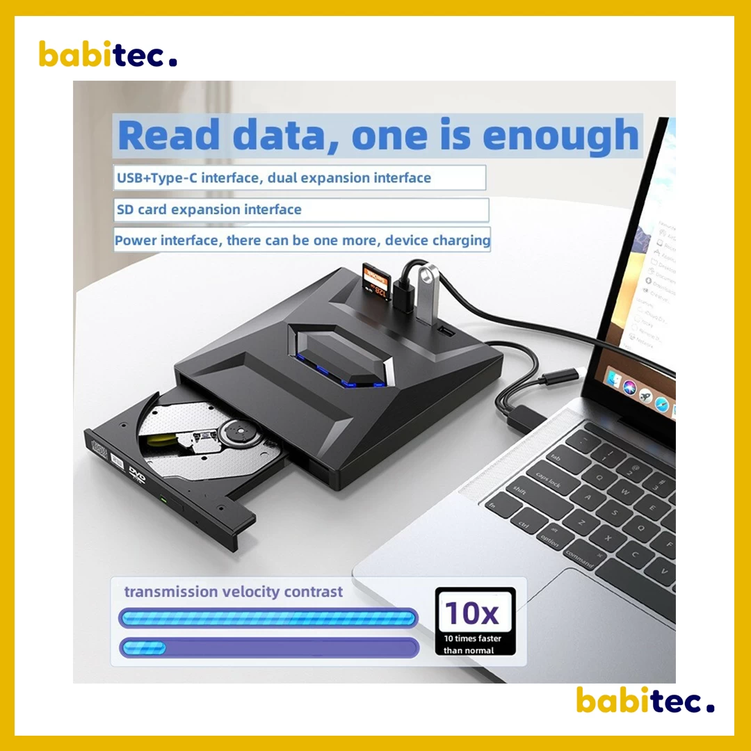 Usb3.0 Type 3-en-1 Multi-fonction Externe Mobile Drive CD DVD Graveur