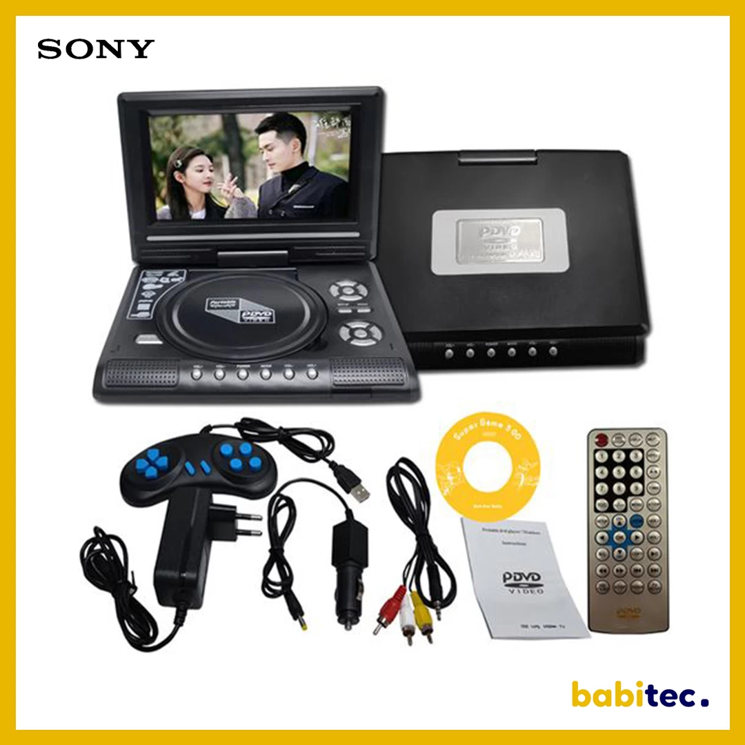 Lecteur DVD Portable, Lecteur CD/EVD, Lecteur VCD, Avec Fonction TV, écran Rotat