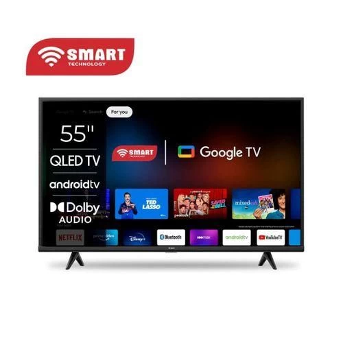 SMART TECHNOLOGY Google TV QLED De Haute Qualité De Grade A+ Panel 55’’ - STT-55