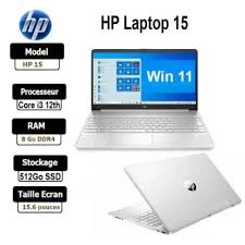 Hp Pc Hp 15dy-Clavier Rétroéclairé-12th Gen-Intel®Core™i3-1215U-8Go Ram- 512Go S