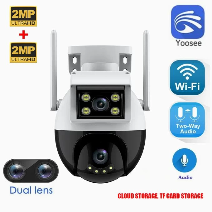 Surveillance Sans Fil 4MP-WIFI, Caméra étanche De Sécurité Extérieure, Double Ob