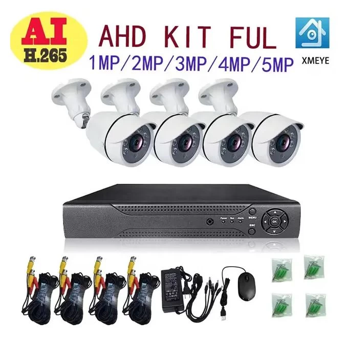 Système De Vidéosurveillance Avec Caméra Haute Résolution Hd, 4 Canaux AHD DVR,
